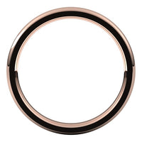 10K Rose Gold 2.5 mm Half Round Edge Comfort Fit Wedding Band 2