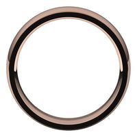 18K Rose Gold 6 mm Half Round Edge Comfort Fit Wedding Band 2