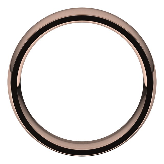 18K Rose Gold 7 mm Half Round Edge Comfort Fit Wedding Band 2