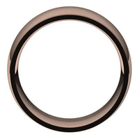 10K Rose Gold 10 mm Half Round Edge Comfort Fit Wedding Band 2