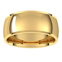 18K Yellow Gold 8 mm Half Round Edge Comfort Fit Wedding Band 3