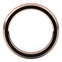 14K Rose Gold 3 mm Half Round Comfort Fit Heavy Wedding Band 2