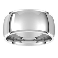 10K White Gold 9 mm Half Round Edge Comfort Fit Wedding Band 3