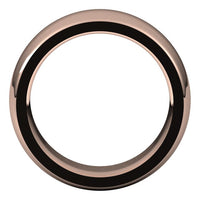 14K Rose Gold 8 mm Half Round Comfort Fit Heavy Wedding Band 2