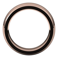 14K Rose Gold 7 mm Half Round Comfort Fit Heavy Wedding Band 2