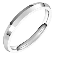 10K White Gold 2.5 mm Knife Edge Comfort Fit Wedding Band 1