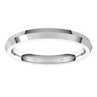 10K White Gold 2.5 mm Knife Edge Comfort Fit Wedding Band 3