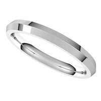 10K White Gold 2.5 mm Knife Edge Comfort Fit Wedding Band 5