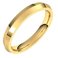 10K Yellow Gold 3 mm Knife Edge Comfort Fit Wedding Band 1