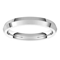 14K White Gold 3 mm Knife Edge Comfort Fit Wedding Band 3