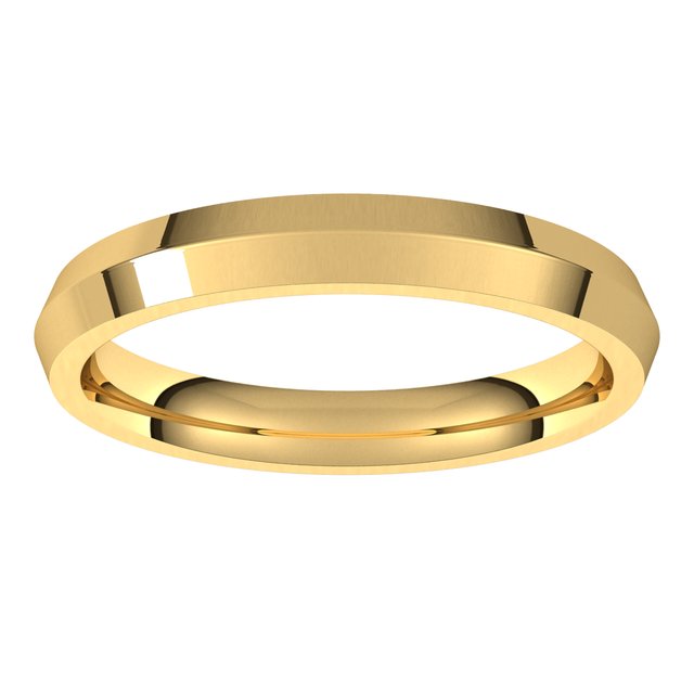 10K Yellow Gold 3 mm Knife Edge Comfort Fit Wedding Band 3