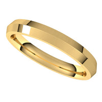 10K Yellow Gold 3 mm Knife Edge Comfort Fit Wedding Band 5