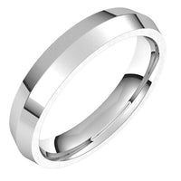 Platinum 4 mm Knife Edge Comfort Fit Wedding Band 1