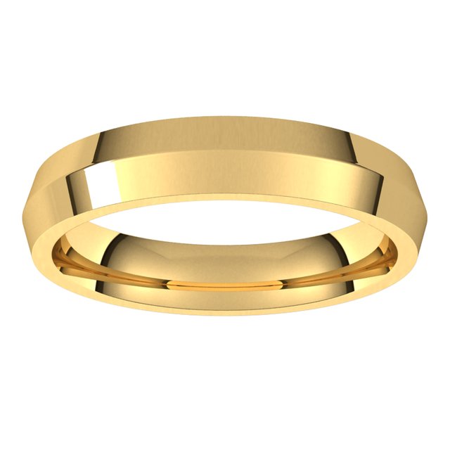 10K Yellow Gold 4 mm Knife Edge Comfort Fit Wedding Band 3