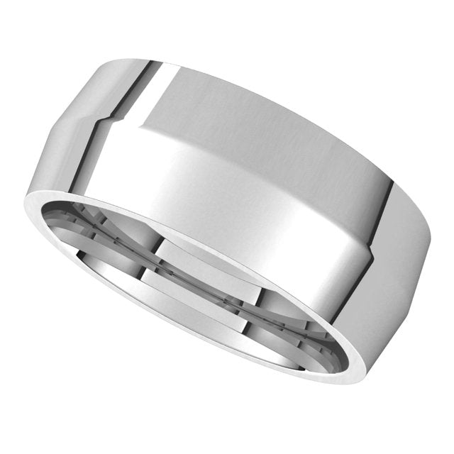 Sterling Silver 8 mm Knife Edge Comfort Fit Wedding Band 5