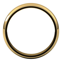 10K Yellow Gold 4 mm Milgrain Half Round Wedding Band 2