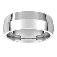 14K White Gold 7 mm Knife Edge Comfort Fit Wedding Band 3