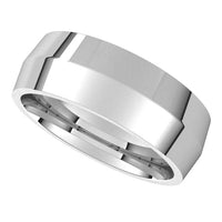 18K White Gold 7 mm Knife Edge Comfort Fit Wedding Band 5