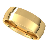 18K Yellow Gold 7 mm Knife Edge Comfort Fit Wedding Band 5