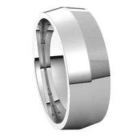 18K White Gold 7 mm Knife Edge Comfort Fit Wedding Band 6