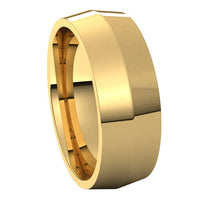 18K Yellow Gold 7 mm Knife Edge Comfort Fit Wedding Band 6