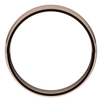 14K Rose Gold 5 mm Milgrain Half Round Comfort Fit Light Wedding Band 2