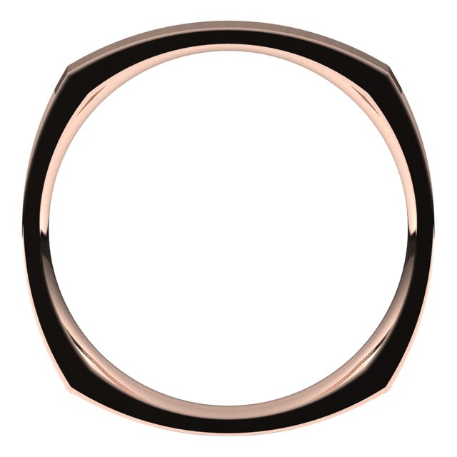 14K Rose Gold 2.5 mm Square Comfort Fit Wedding Band 2