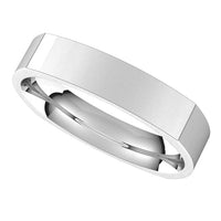 Sterling Silver 4 mm Square Comfort Fit Wedding Band 5