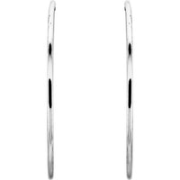 Sterling Silver 51 mm Endless Hoop Tube Earrings 2