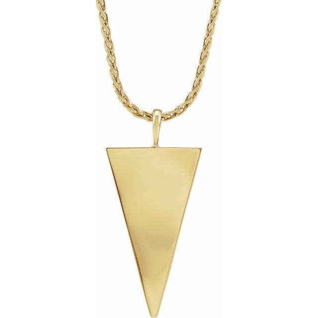 14K Yellow Engravable Geometric 24"Necklace 1