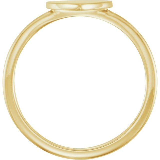 14K Yellow Heart Engravable Ring 2