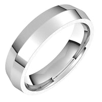 18K White Gold 5 mm Knife Edge Comfort Fit Wedding Band 1