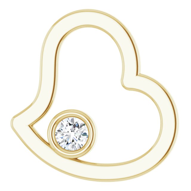 14K Yellow 1/10 CTW Diamond Pendant 1