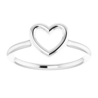 Platinum Heart Ring 3