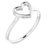 Platinum Heart Ring 1