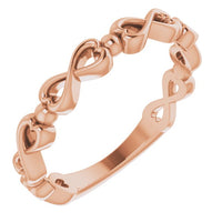 14K Rose Infinity-Inspired Heart Ring 1