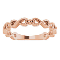 14K Rose Infinity-Inspired Heart Ring 3