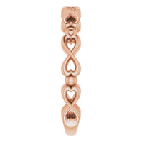 14K Rose Infinity-Inspired Heart Ring 4