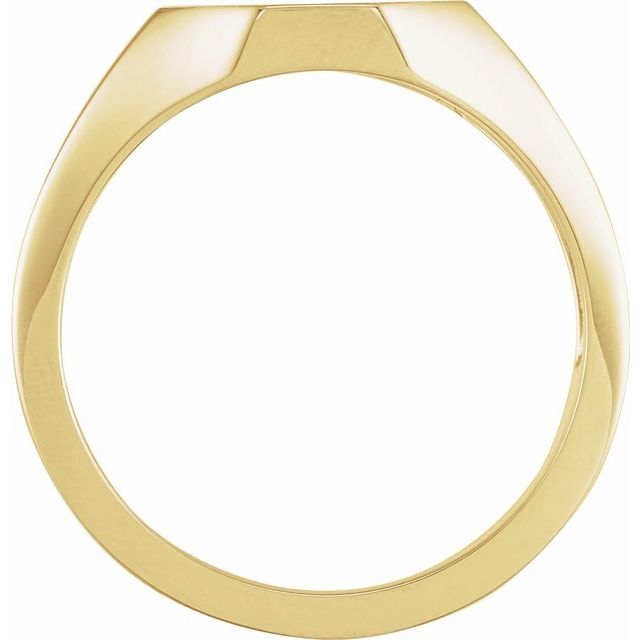 14K Yellow 12.4x12.1 mm Octogon Signet Ring 2