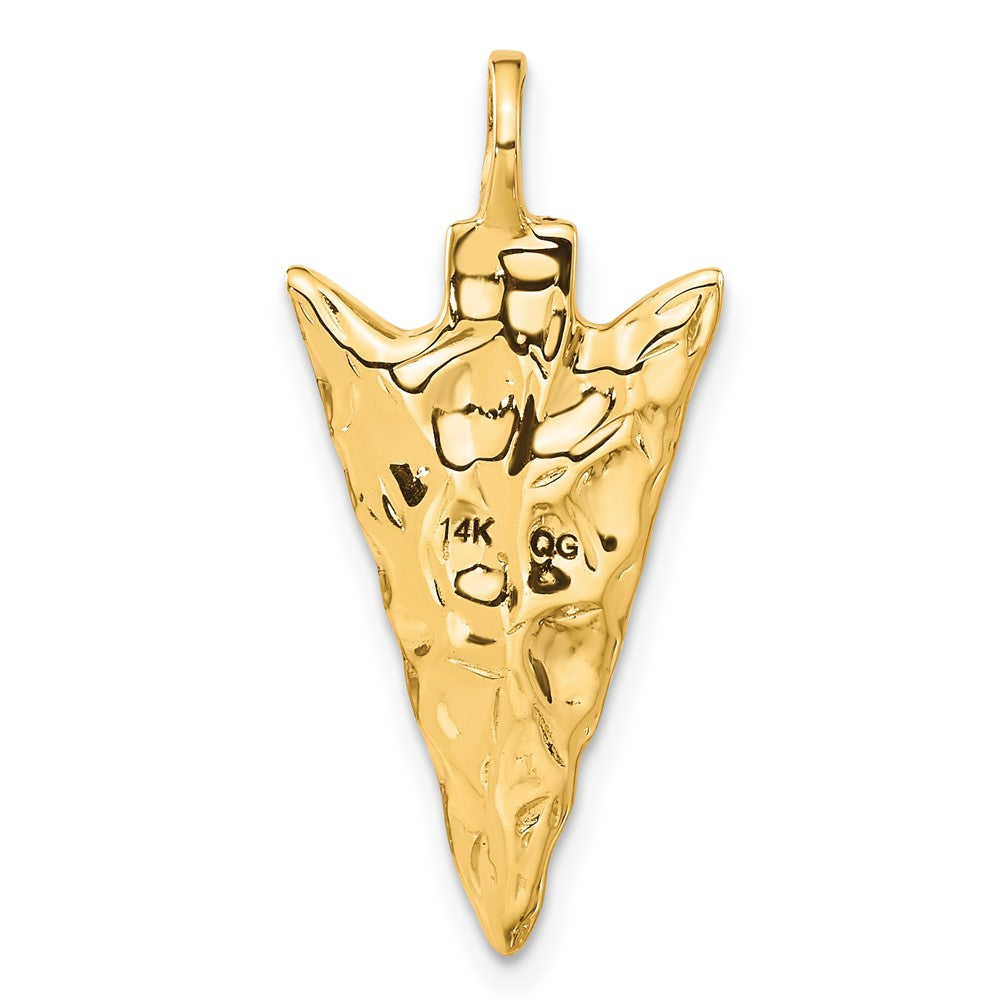 14k 3D Arrow Head Charm