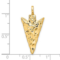 14k 3D Arrow Head Charm