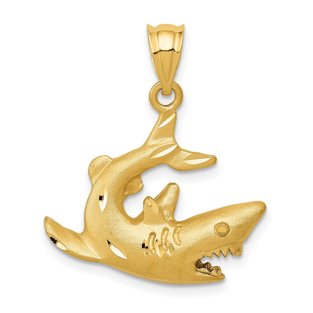 14k Shark Pendant 1