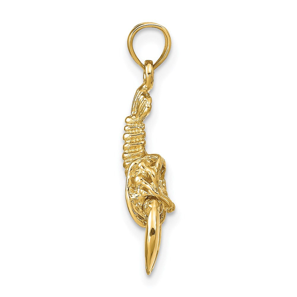 14k Moveable Lobster Pendant 2