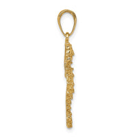 14k Polished Open-Backed Seahorse Pendant 2