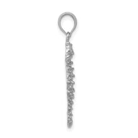 14k White Gold Polished Open-Backed Seahorse Pendant 2