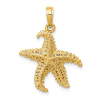 14k Polished Open-Backed Starfish Pendant 1