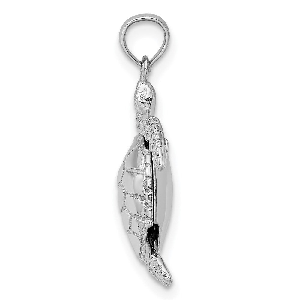 14K White Gold 3-D Moveable Sea Turtle Charm 2