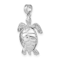 14K White Gold 3-D Moveable Sea Turtle Charm 5