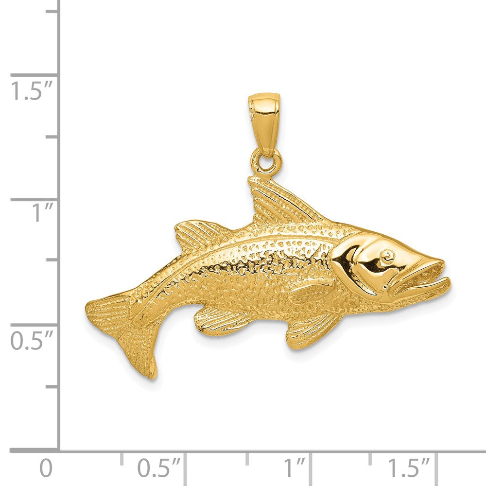 14k Polished Open-Backed Redfish Pendant 4