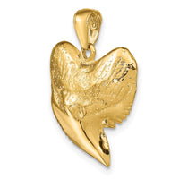 14K Solid Polished 3-D Shark Tooth Pendant 5